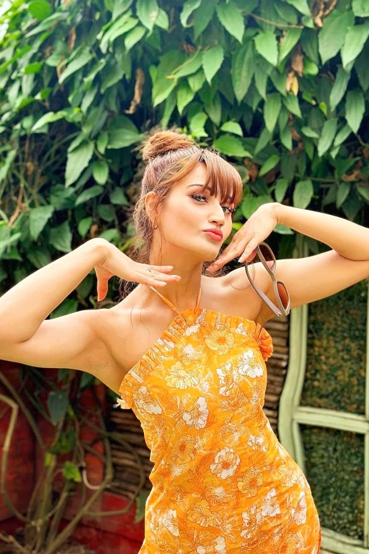 Orange Halter Kurta & Palazzo (Set of 2)