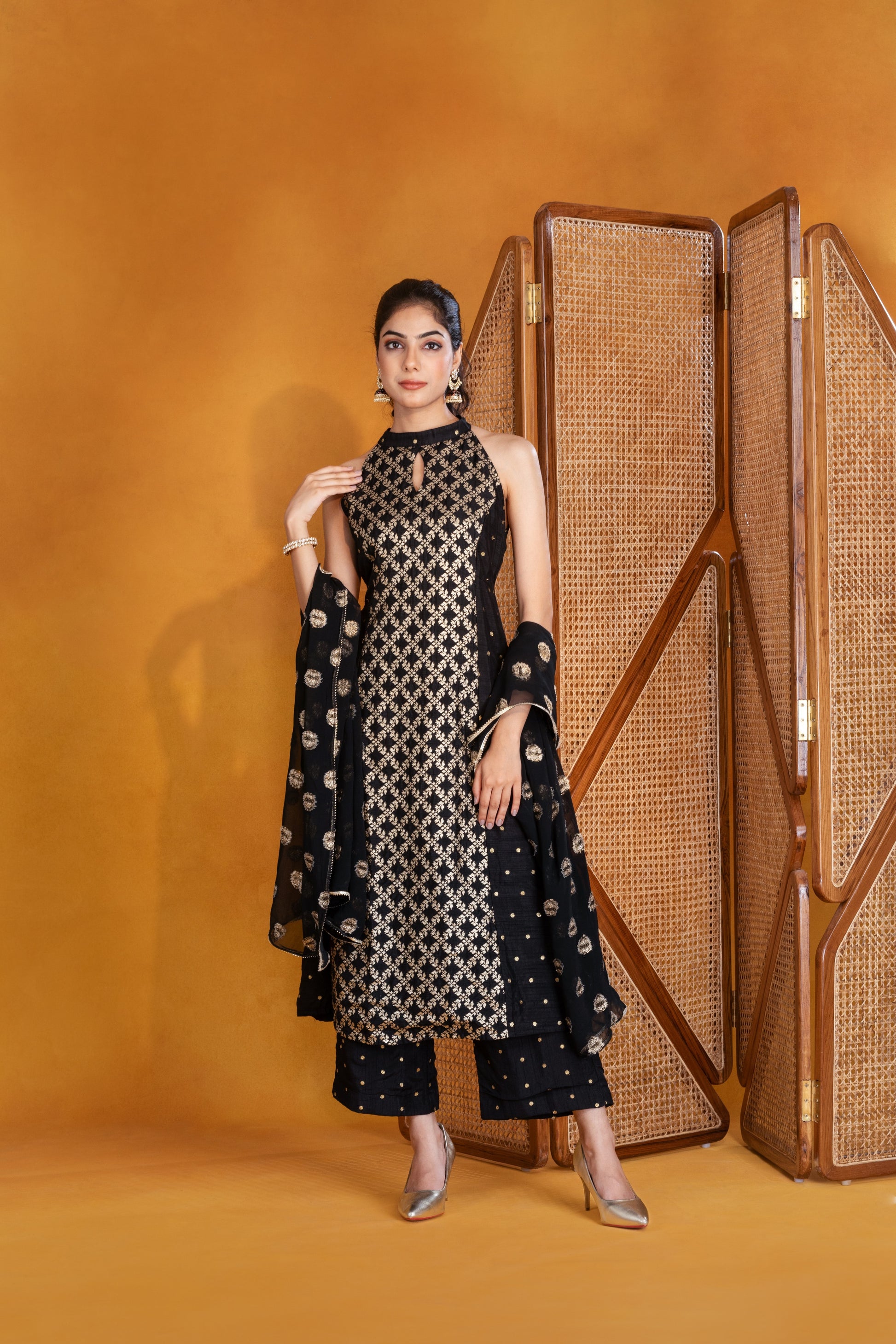Poonam Banarasi Queen Fancy Cotton Kurti Gown With Dupatta Set New  Collection