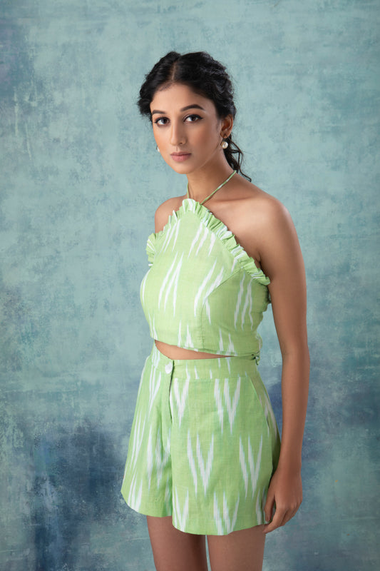 Green Ikat Co-ord Set